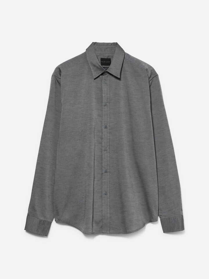 Camicia button down grigio scuro - camicie regular da uomo - Grigio Scuro | Sisley image number 1